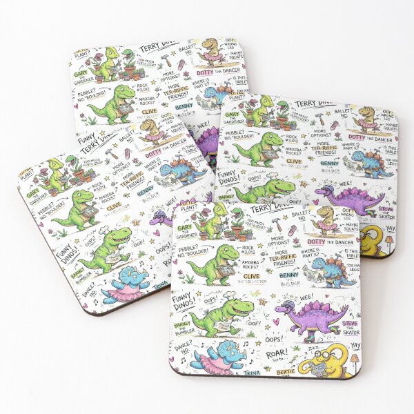 Item preview, Funny Dinosaur Character Doodle Collection designed and sold by Khatumeye.
