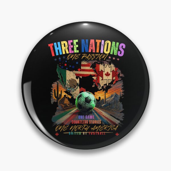 Item preview, Three Nations One Passion United By Football North America Soccer T-Shirt designed and sold by PMDesignStudio.