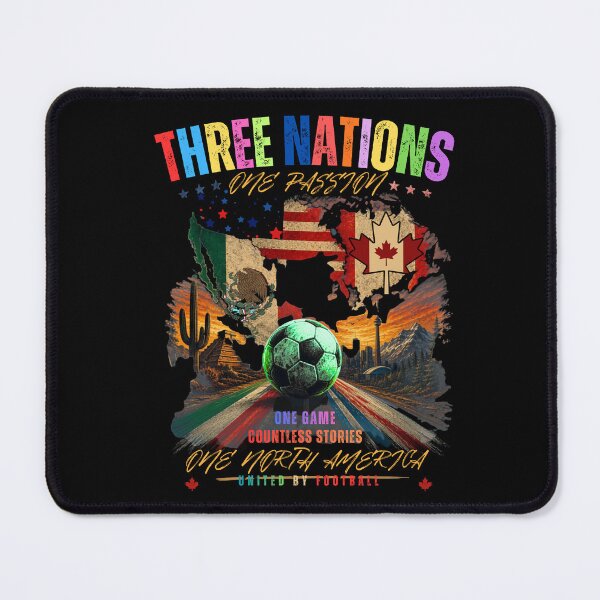 Item preview, Three Nations One Passion United By Football North America Soccer T-Shirt designed and sold by PMDesignStudio.
