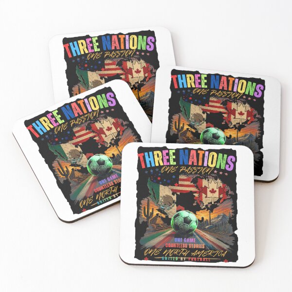 Item preview, Three Nations One Passion United By Football North America Soccer T-Shirt designed and sold by PMDesignStudio.