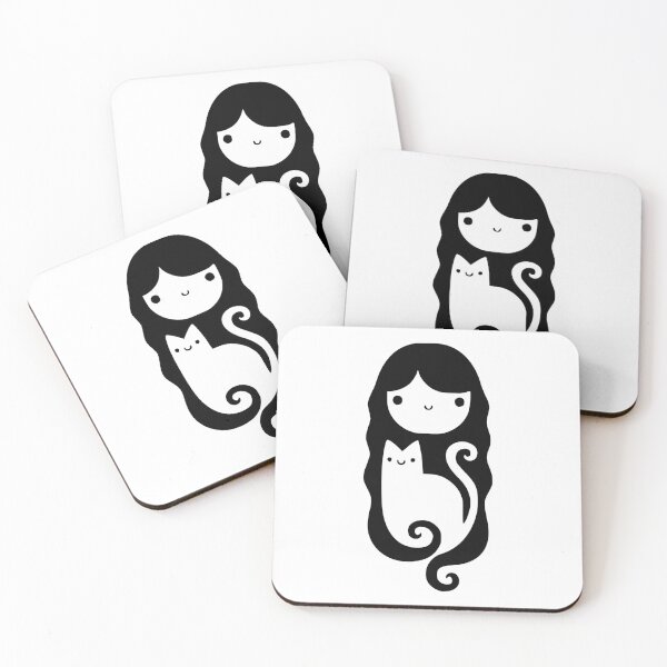 Item preview, A girl who loves cats designed and sold by hussain-dz.