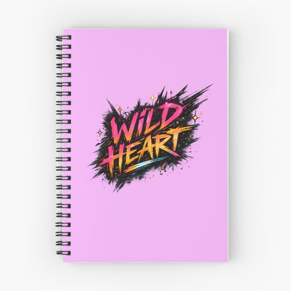 Item preview, Wild Heart Bold Grunge Typography Retro Synthwave T-Shirt designed and sold by weeomano.