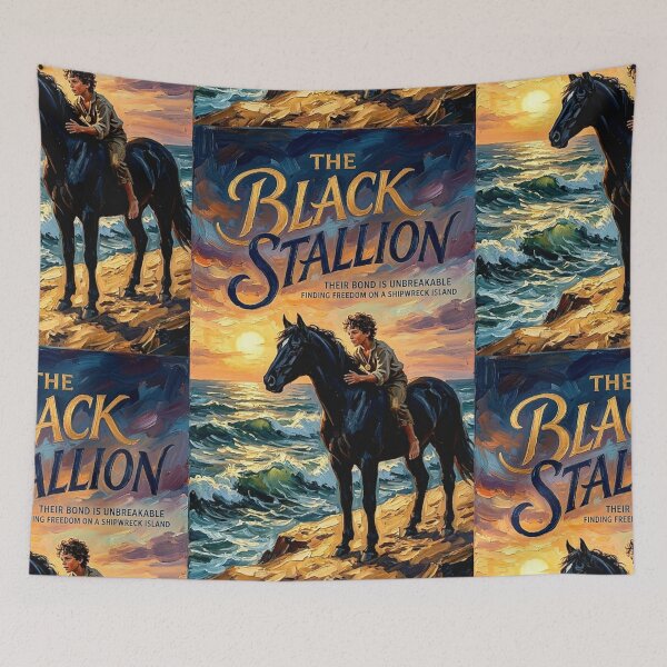 Item preview, Their Bond is Unbreakable – The Black Stallion Fine Art Print designed and sold by Art's Diner.