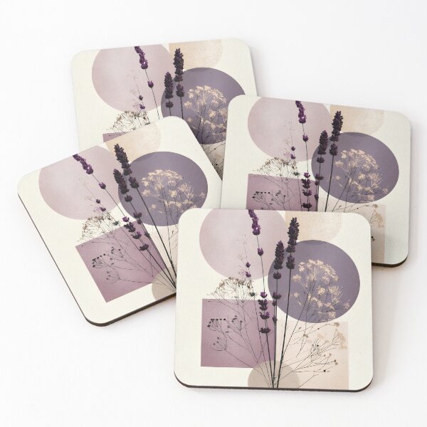 Item preview, Boho Dried Lavender Purple Abstract Collage Art designed and sold by daila70.