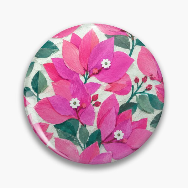 Item preview, Pink Bougainvillea Floral Pattern, Seamless Tropical Flower Collage, Botanical Garden Print, Bright Pink Floral Design designed and sold by SWSandraWechner.