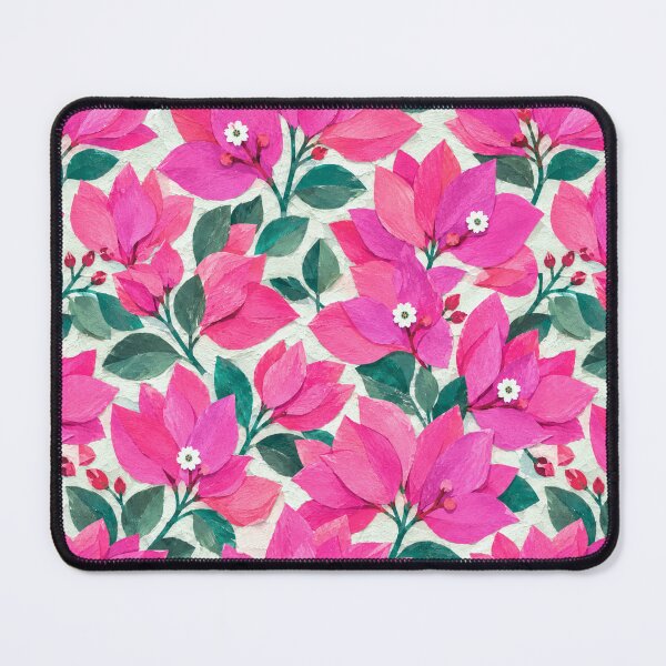 Item preview, Pink Bougainvillea Floral Pattern, Seamless Tropical Flower Collage, Botanical Garden Print, Bright Pink Floral Design designed and sold by SWSandraWechner.