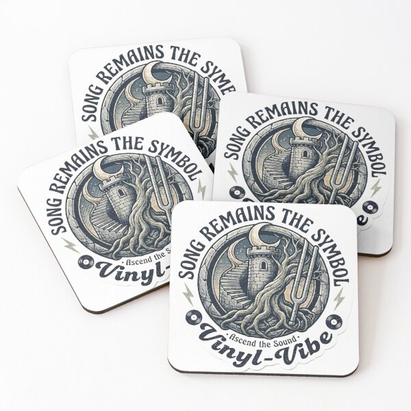 Item preview, Mystical Tower and Tuning Fork Emblem designed and sold by Vinyl-Vibe.