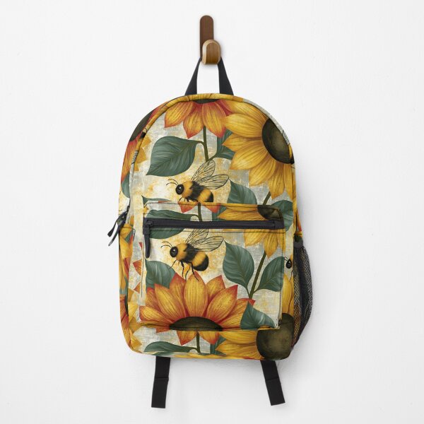 Item preview, Bright Pattern- Sunflowers and Bee's designed and sold by Gypsykiss.