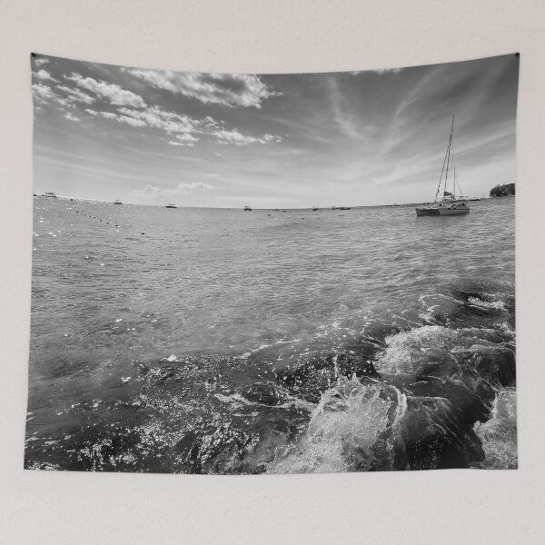 Item preview, Breaking Waves Barbados Monochrome designed and sold by Londonimages.
