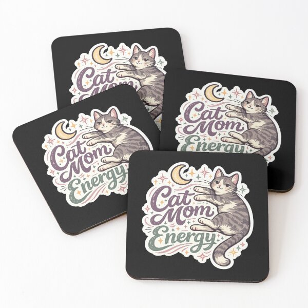 Item preview, Cat Mom Energy Moon Cat Sticker  designed and sold by Sketchlegacy.