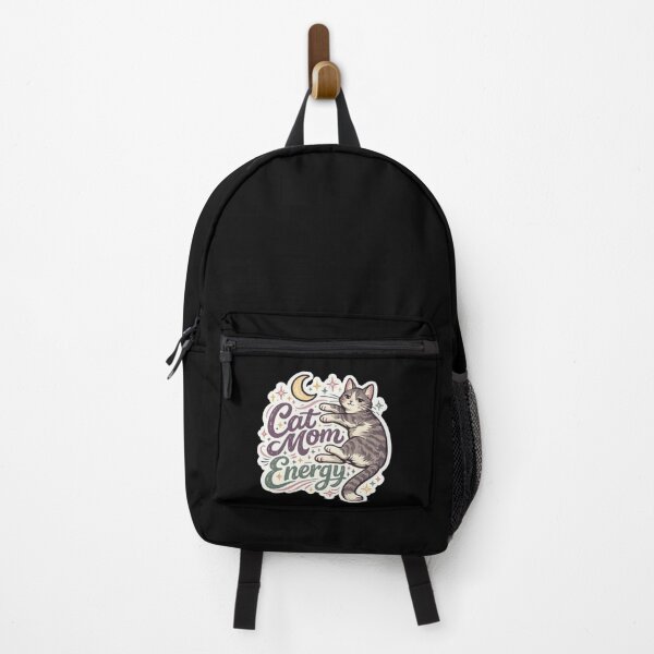 Item preview, Cat Mom Energy Moon Cat Sticker designed and sold by Sketchlegacy.