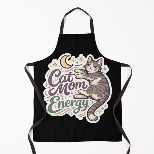 Item preview, Cat Mom Energy Moon Cat Sticker designed and sold by Sketchlegacy.