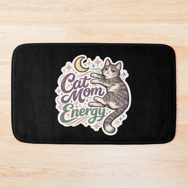 Item preview, Cat Mom Energy Moon Cat Sticker  designed and sold by Sketchlegacy.