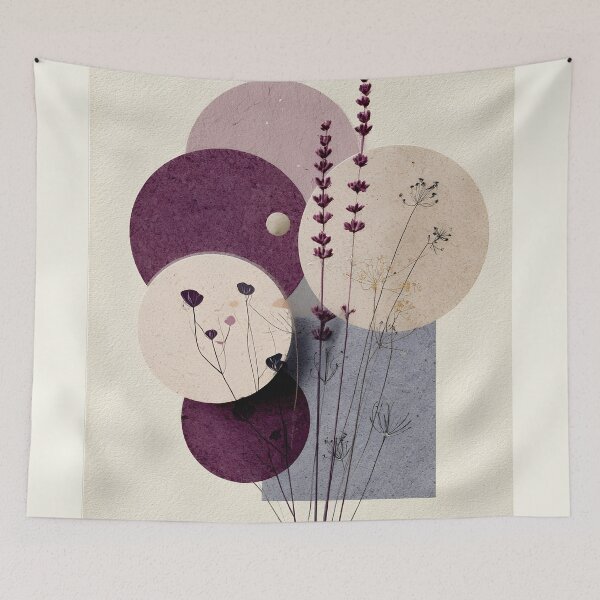 Item preview, Boho Botanical Collage Lilac and Mauve Floral Art designed and sold by daila70.
