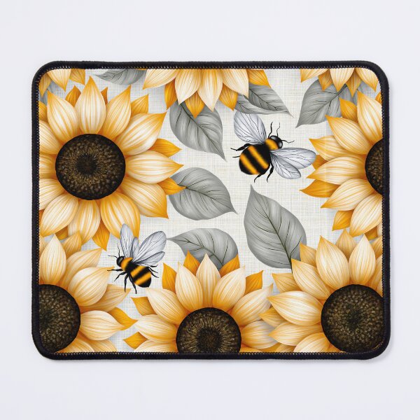 Item preview, Bright Pattern- Sunflowers and Bee's 2 designed and sold by Gypsykiss.