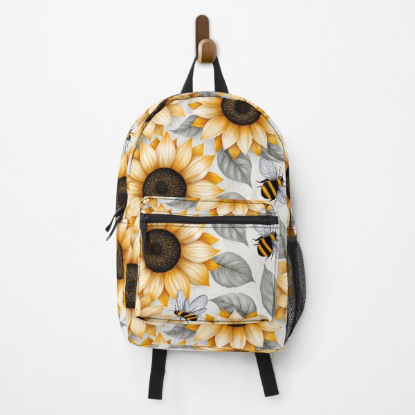 Item preview, Bright Pattern- Sunflowers and Bee's 2 designed and sold by Gypsykiss.