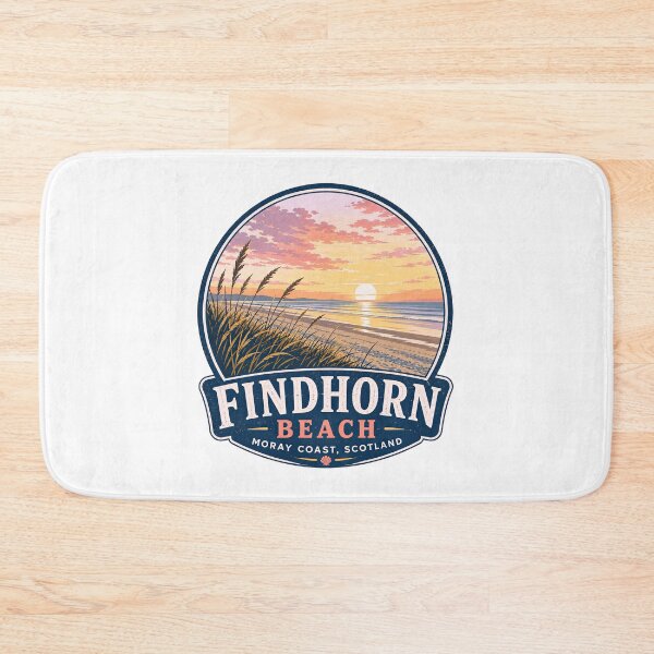 Item preview, Findhorn Beach Scotland Retro Seaside Travel Design designed and sold by NewNomads.