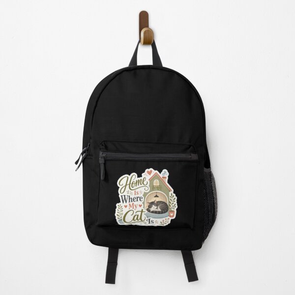 Item preview, Home Is Where My Cat Is Cozy Cat Sticker designed and sold by Sketchlegacy.