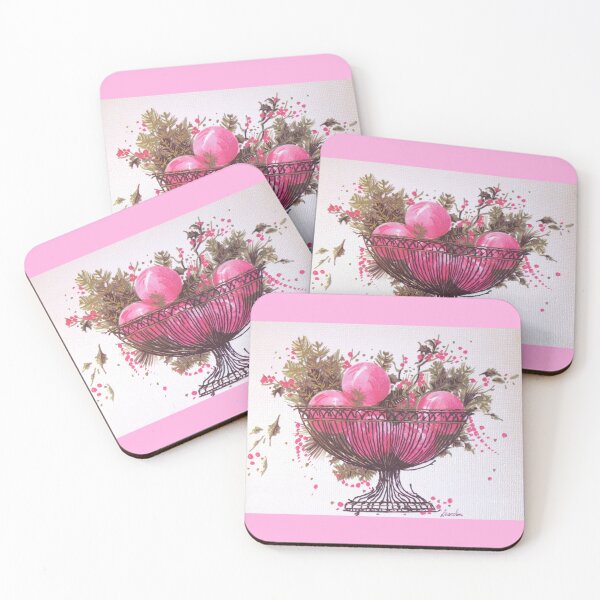 Item preview, Pink Christmas Ornaments designed and sold by collageDP.