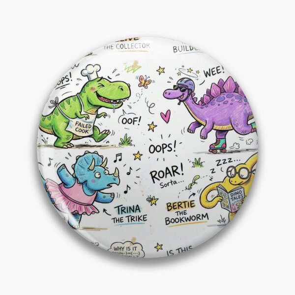 Item preview, Cute Dinosaur Sticker Sheet Doodle Art designed and sold by Khatumeye.