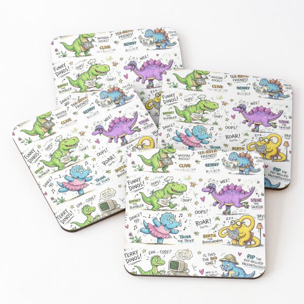 Item preview, Cute Dinosaur Sticker Sheet Doodle Art designed and sold by Khatumeye.