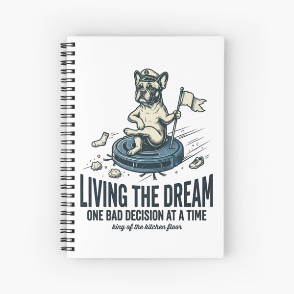 Item preview, Living the Dream One Bad Decision at a Time – French Bulldog Robot Vacuum King Design designed and sold by BumbleBloom7.