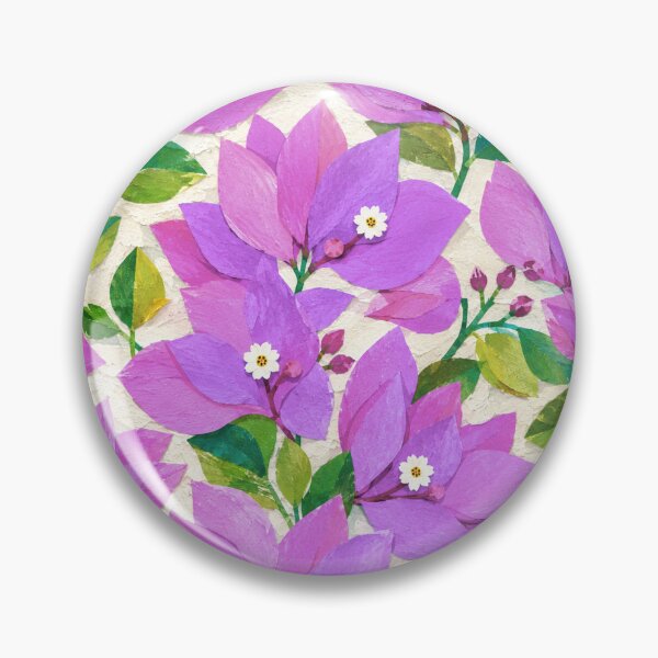 Item preview, Purple Bougainvillea Floral Pattern, Seamless Tropical Flower Collage, Botanical Garden Print, Bright Pink Floral Design designed and sold by SWSandraWechner.