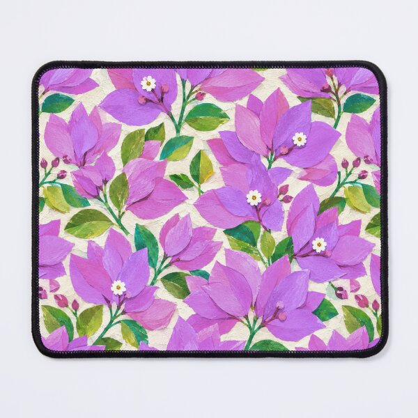 Item preview, Purple Bougainvillea Floral Pattern, Seamless Tropical Flower Collage, Botanical Garden Print, Bright Pink Floral Design designed and sold by SWSandraWechner.