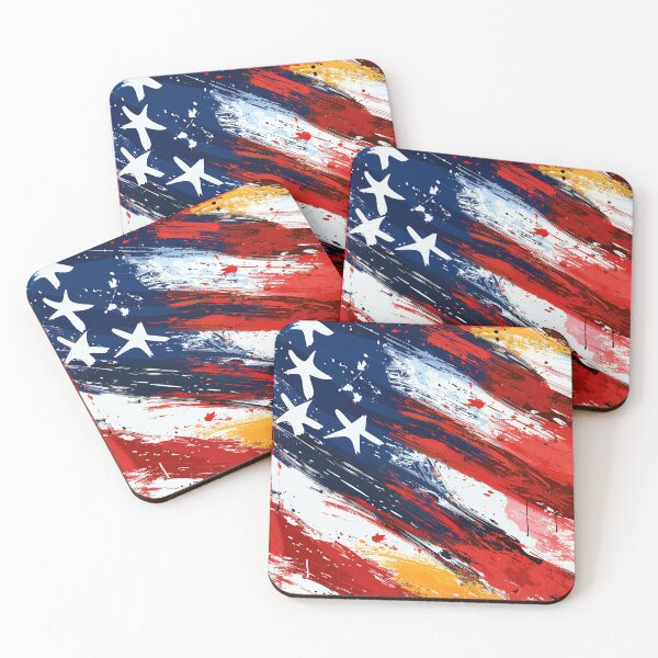 Item preview, Expressive Abstract Flag Independence Day Art designed and sold by LiveLearnCreate.