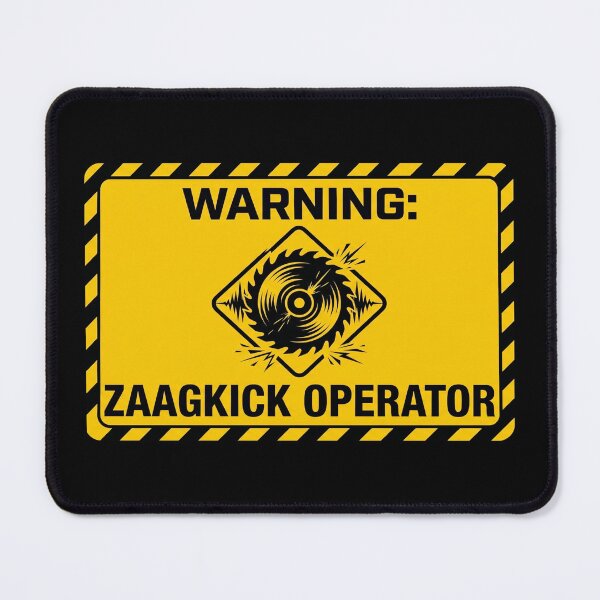 Item preview, Warning Zaagkick Operator Uptempo Rawstyle Rave Sign designed and sold by SPAZE-Typo.
