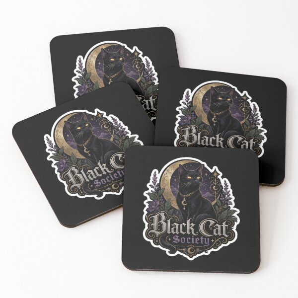 Item preview, Black Cat Society Gothic Moon Sticker  designed and sold by Sketchlegacy.