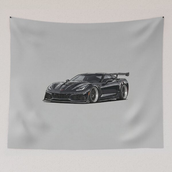 Item preview, Chevrolet Corvette C7 ZR1 American Muscle Car Illustration Art designed and sold by Motorline44.