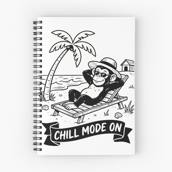 Item preview, Chill Mode On Monkey Beach Sticker - Funny Relaxing Summer Vibes designed and sold by venus-st.