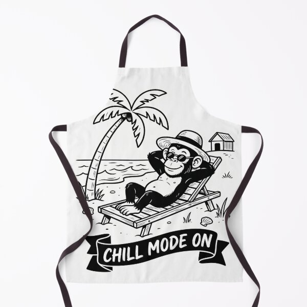 Item preview, Chill Mode On Monkey Beach Sticker - Funny Relaxing Summer Vibes designed and sold by venus-st.