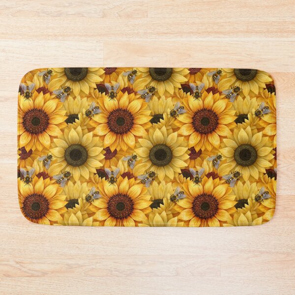 Item preview, Bright Pattern- Sunflowers and Bee's 4 designed and sold by Gypsykiss.