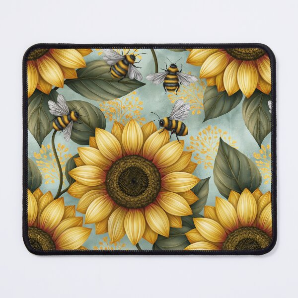 Item preview, Bright Pattern- Sunflowers and Bee's 5 designed and sold by Gypsykiss.