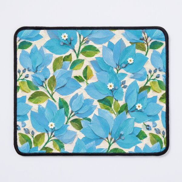 Item preview, Blue Bougainvillea Floral Pattern, Seamless Tropical Flower Collage, Botanical Garden Print, Bright Blue Floral Design designed and sold by SWSandraWechner.