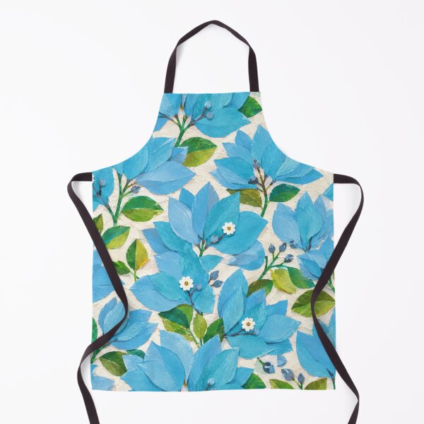 Item preview, Blue Bougainvillea Floral Pattern, Seamless Tropical Flower Collage, Botanical Garden Print, Bright Blue Floral Design designed and sold by SWSandraWechner.