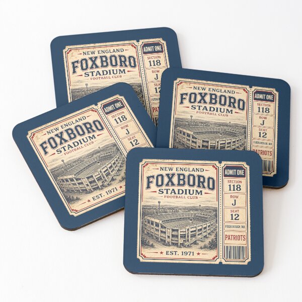 Item preview, Foxboro Stadium Vintage Ticket, New England Football Club Retro Stadium designed and sold by GhostDawgs.