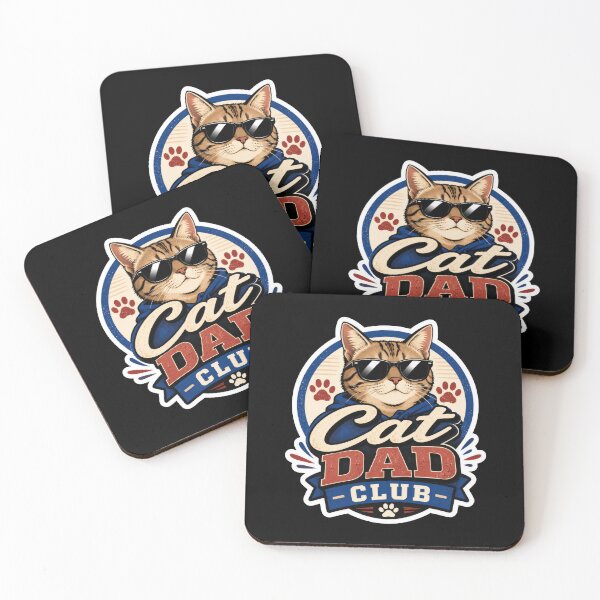 Item preview, Cat Dad Club Cool Cat Sticker  designed and sold by Sketchlegacy.