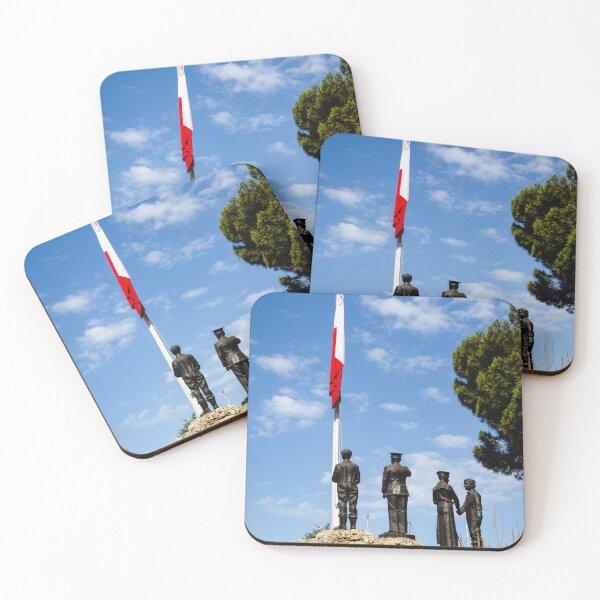 Item preview, Bronze Military Memorial With Maltese Flag and Figures on Rocky Plinth Under Blue Sky designed and sold by Nmallia.