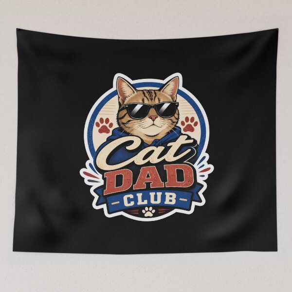 Item preview, Cat Dad Club Cool Cat Sticker  designed and sold by Sketchlegacy.