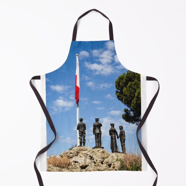 Item preview, Bronze Military Memorial With Maltese Flag and Figures on Rocky Plinth Under Blue Sky designed and sold by Nmallia.