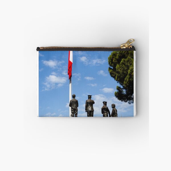 Item preview, Bronze Military Memorial With Maltese Flag and Figures on Rocky Plinth Under Blue Sky designed and sold by Nmallia.