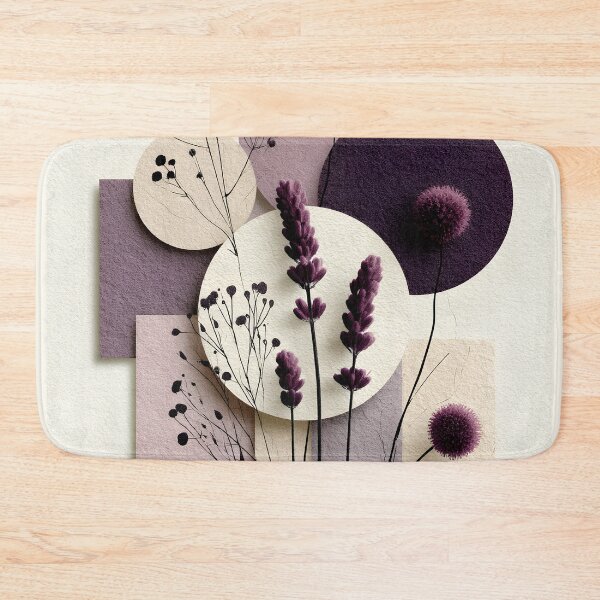 Item preview, Abstract Dried Wildflowers Boho Purple Pastel Collage designed and sold by daila70.
