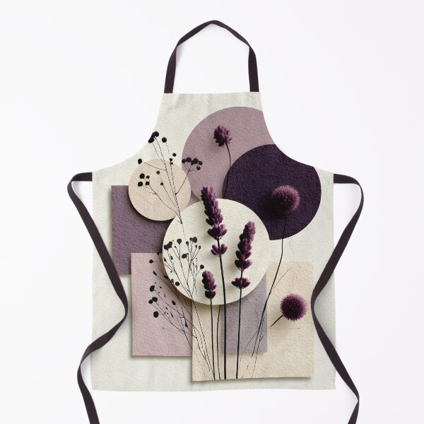 Item preview, Abstract Dried Wildflowers Boho Purple Pastel Collage designed and sold by daila70.