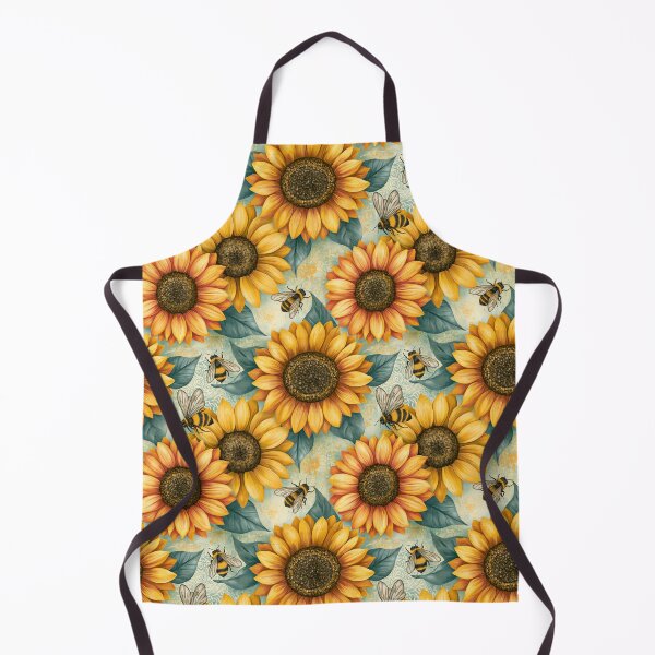 Item preview, Bright Pattern- Sunflowers and Bee's 6 designed and sold by Gypsykiss.