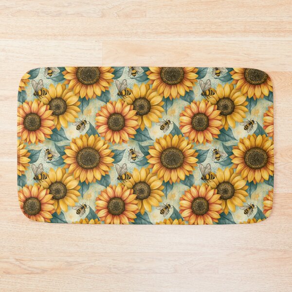 Item preview, Bright Pattern- Sunflowers and Bee's 6 designed and sold by Gypsykiss.
