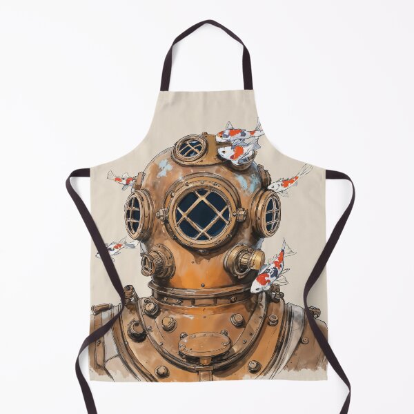 Item preview, Vintage Deep Sea Diver with Koi Fish designed and sold by ModriArt.