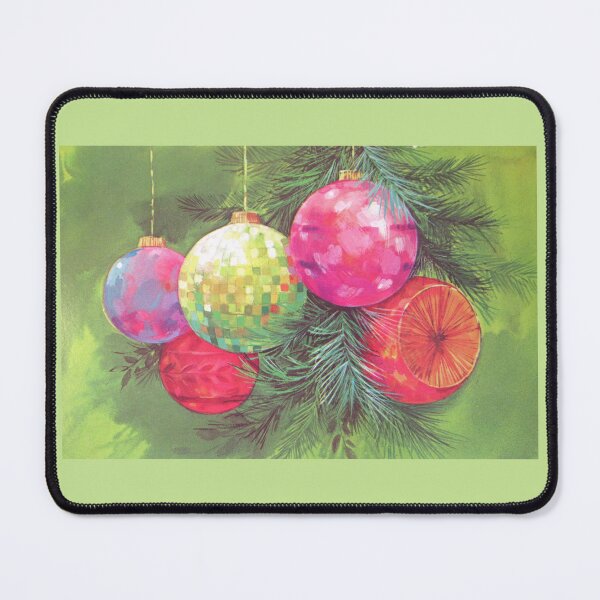 Item preview, Christmas Ornaments On Green designed and sold by collageDP.